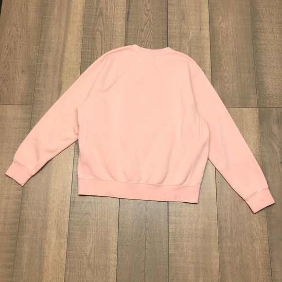 Nike Sweatshirt Mens Size M Orange Crew Neck Sportswear Club Fleece Gym Peach - Picture 2 of 10